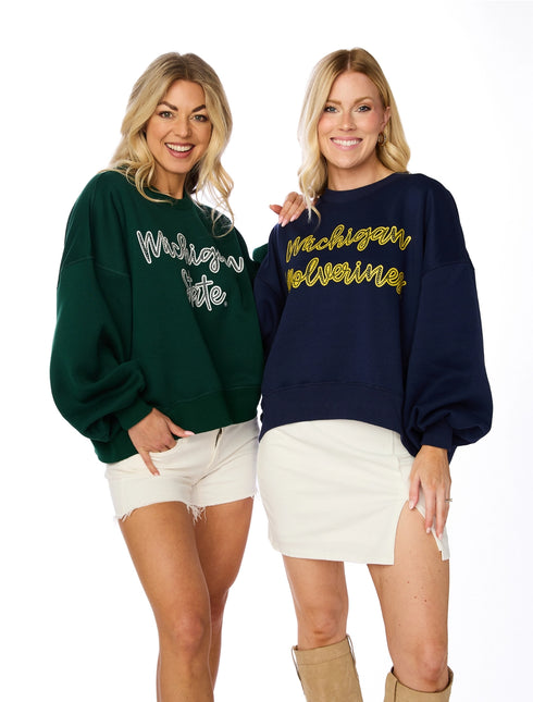 BALLOON SLEEVE GAME PULLOVER
